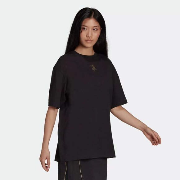 Adidas Black Zipper Back T-shirt | Size L - Picture 3 of 5